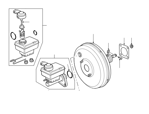 Brake Master Cylinder & Servo to YA999999